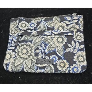 Vera Bradley RFID Custom Crossbody 2/1 Purse Snow Lotus Black NO STRAP See pics‎